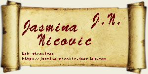Jasmina Nicović vizit kartica